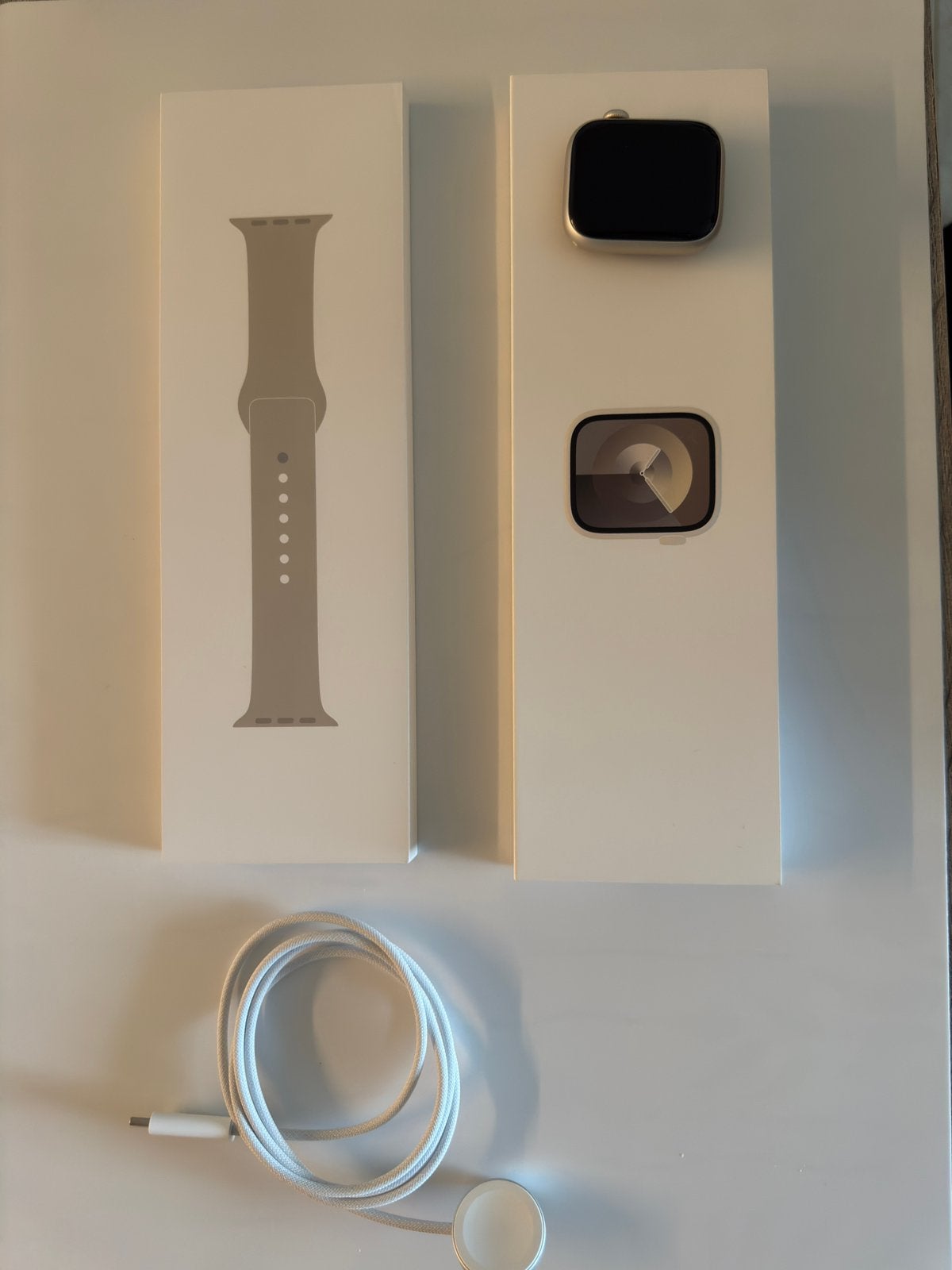 Apple Watch Series 9 45mm Starlight, Ophalen, GPS, IOS, Zo goed als nieuw