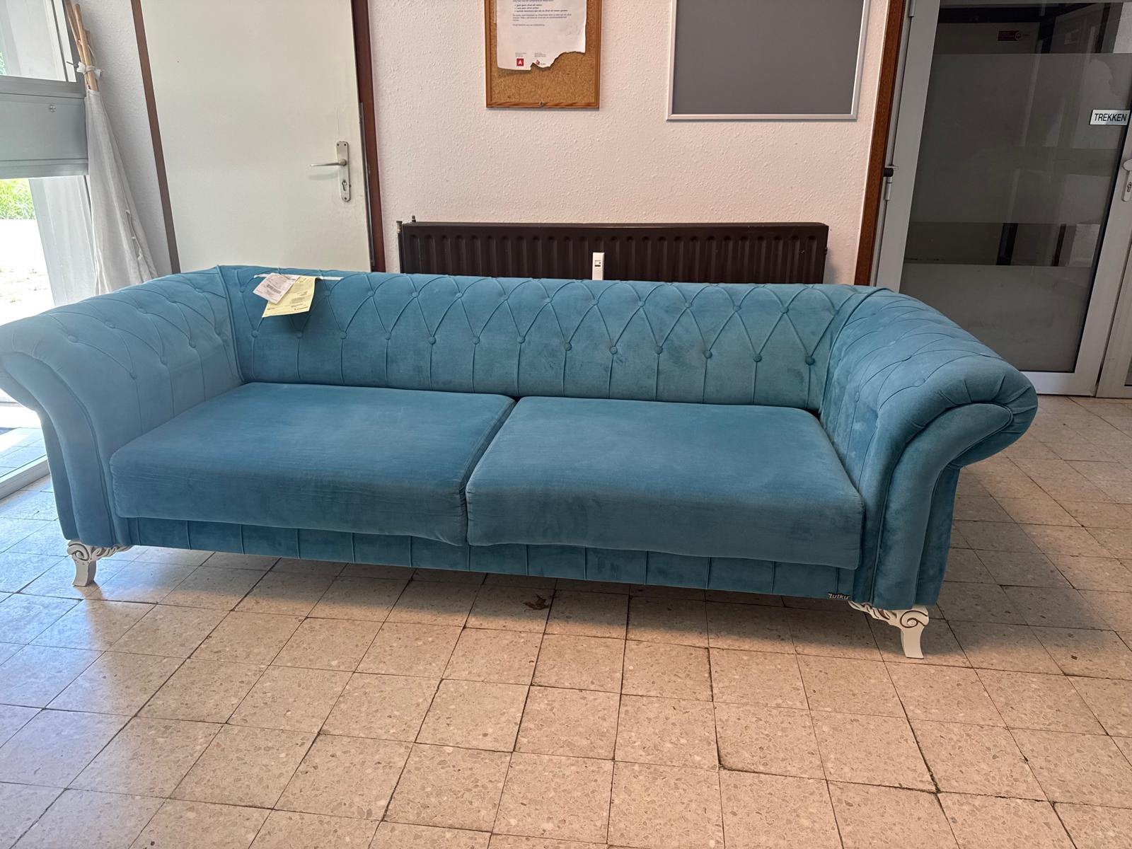 Chaise verte à vendre, Maison & Meubles, Trois personnes, 100 à 125 cm, 200 à 250 cm, Banc droit