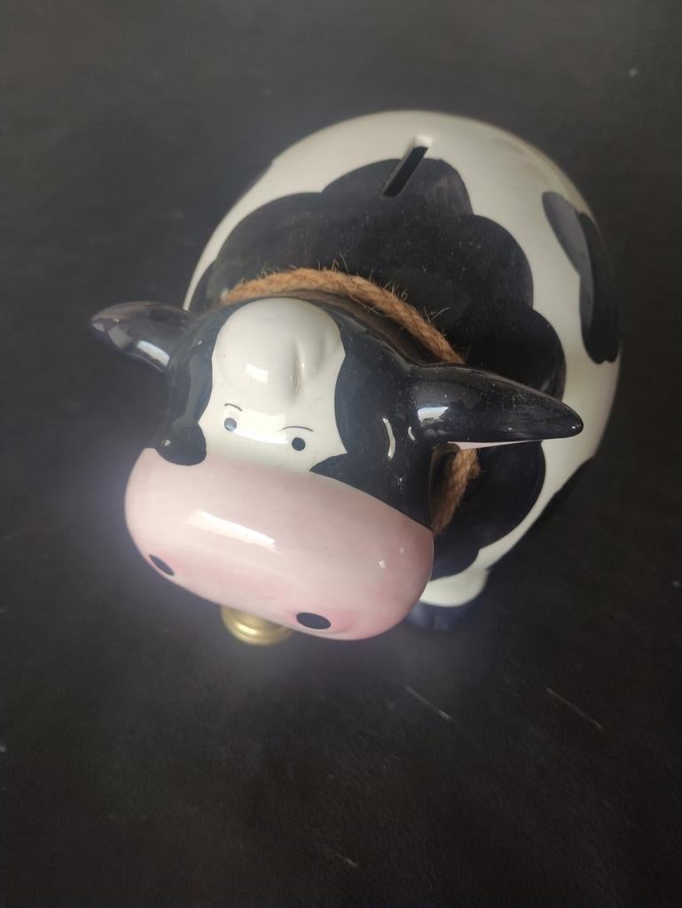 Spaarpot koe, Verzamelen, Ophalen, Zo goed als nieuw, Steen, Aardewerk of Keramiek, Dier