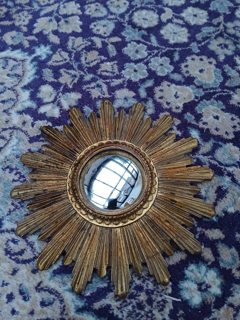 Miroir Soleil vintage (25cm), Enlèvement, Rond, Moins de 50 cm, Moins de 100 cm