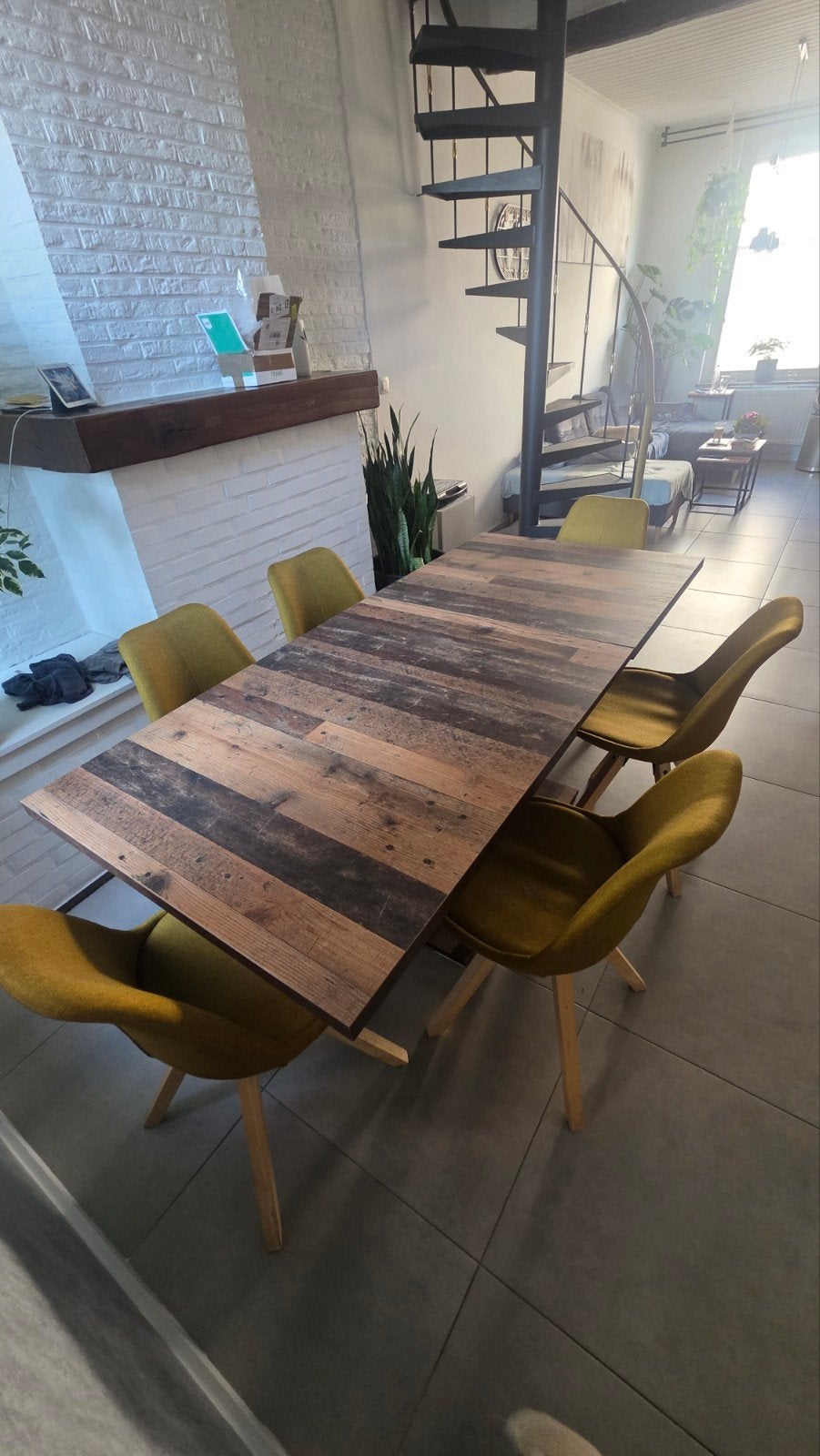 Tafel + 6 stoelen, Huis en Inrichting, Ophalen, Zo goed als nieuw