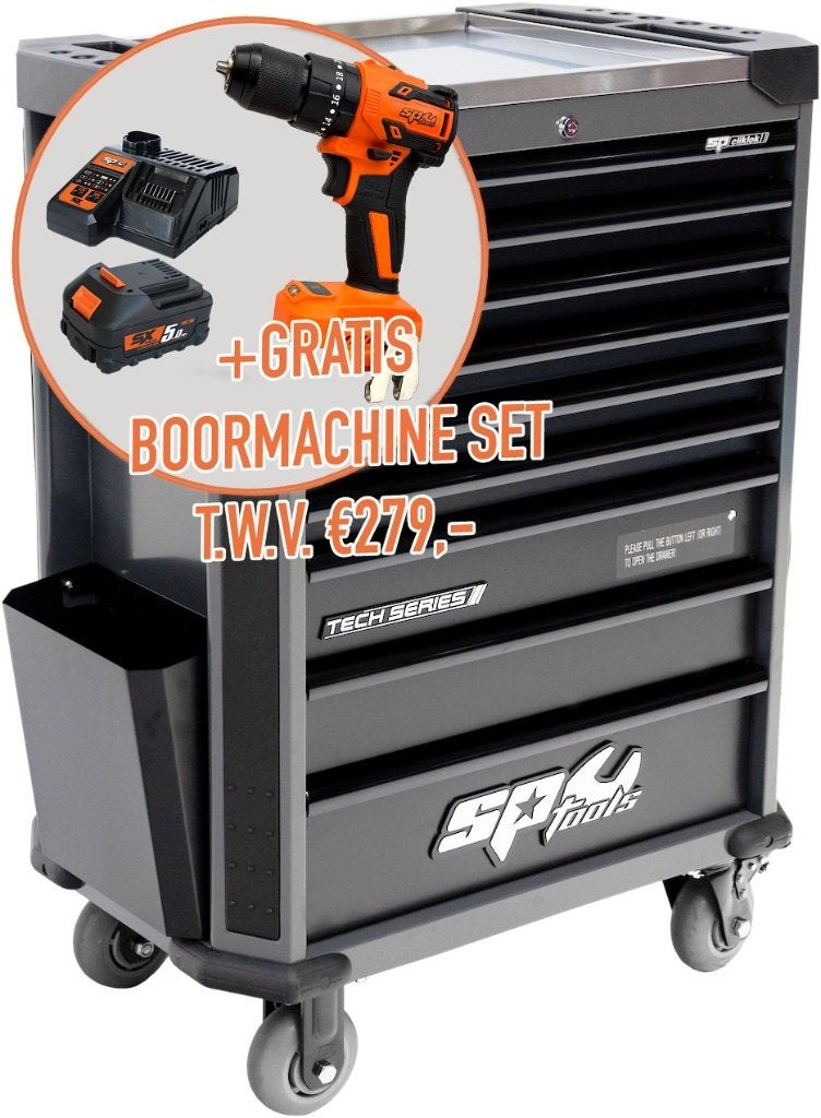 SP TOOLS | TECH SERIES GEVULDE GEREEDSCHAPSWAGEN 366 DLG, Verzenden, Nieuw