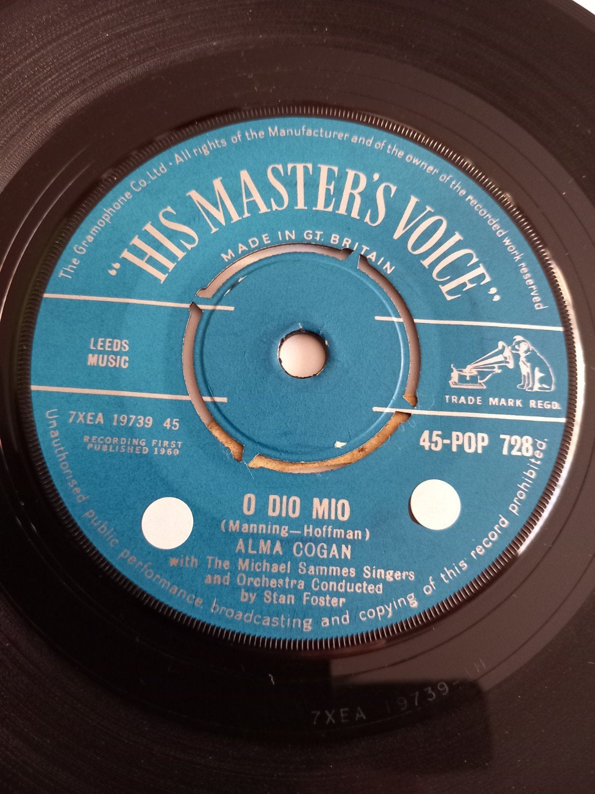 ALMA COGAN. O DIO MIO .60S OLDIES 45T