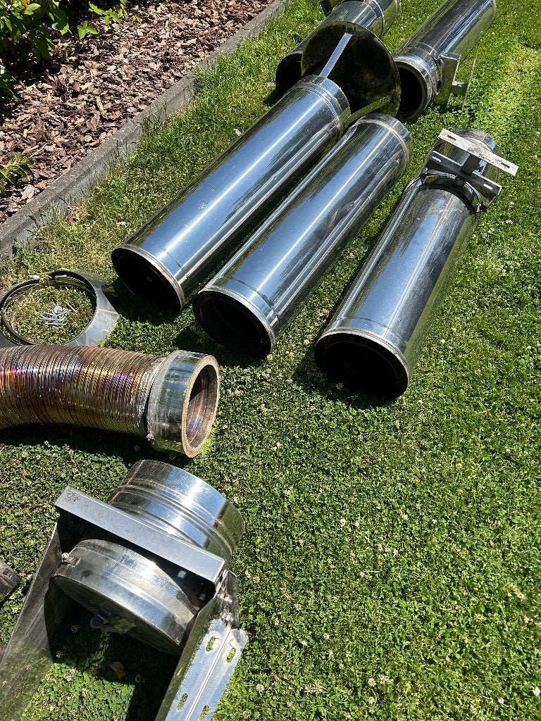 Tubage inox double paroi, Enlèvement, Utilisé, Insert, Cheminée au bois