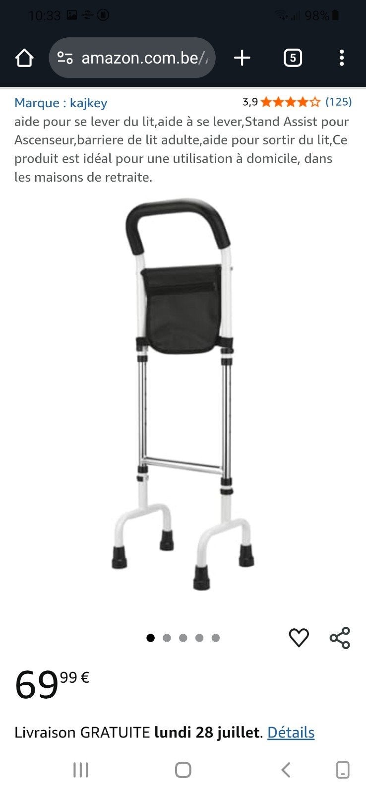 Canne 4 pieds. Neuf, Diversen, Verpleegmiddelen, Nieuw, Ophalen