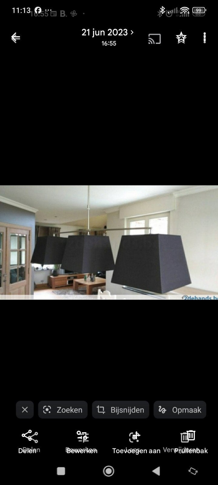 hanglamp, Enlèvement