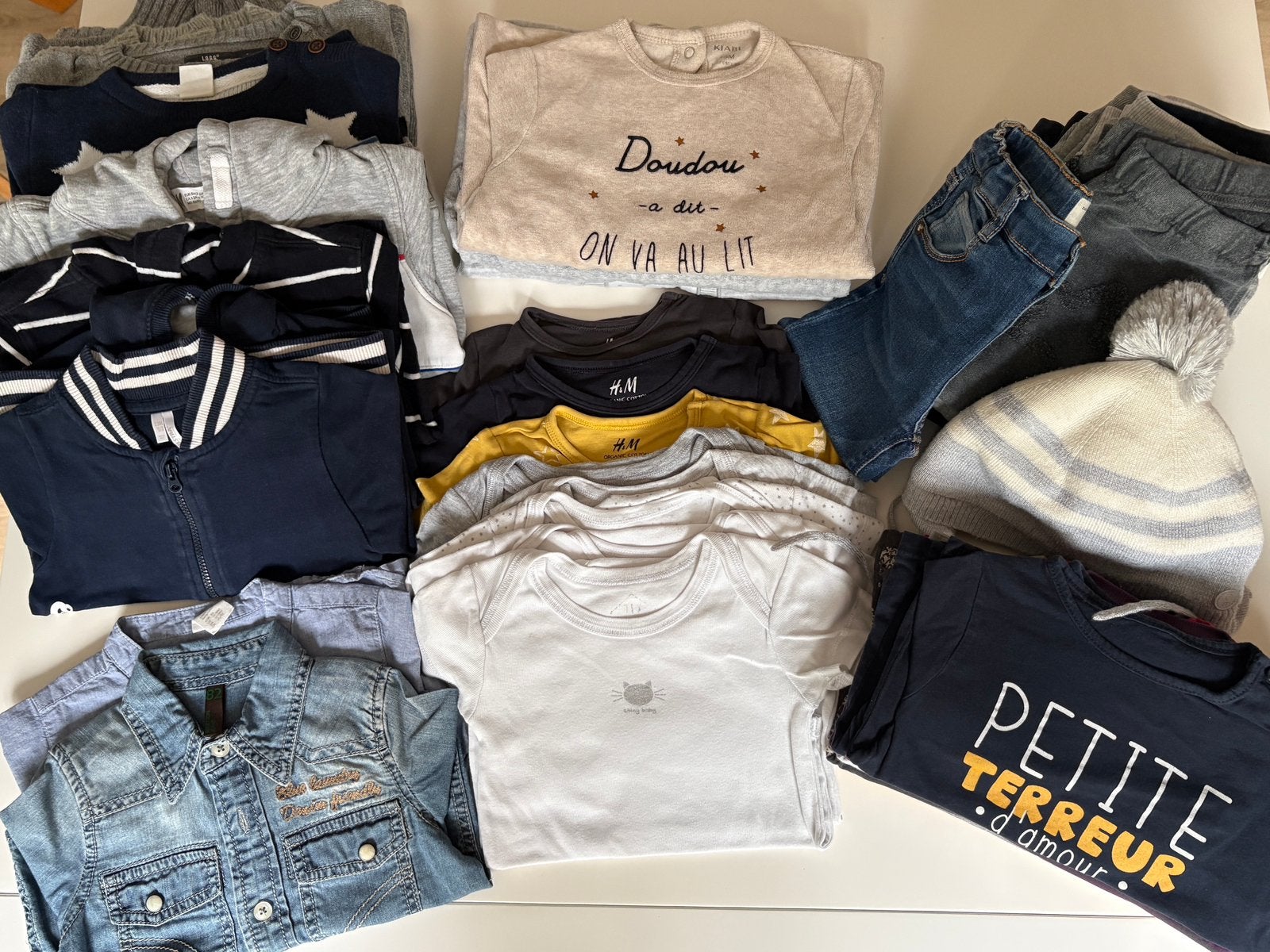 Lot vêtements hiver garcon 18 mois - 43 pièces, Enlèvement, Utilisé