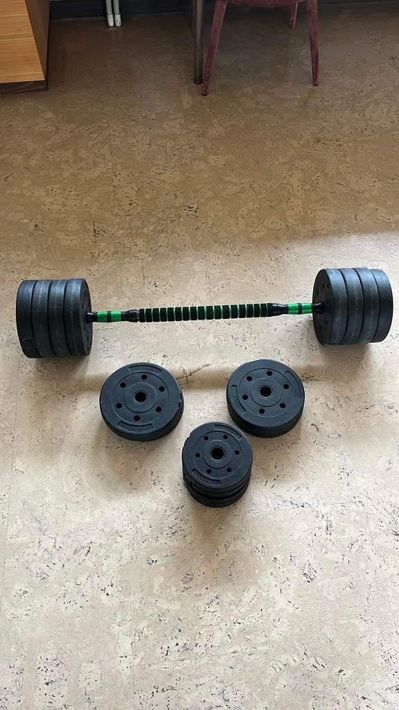 Halterset, Sport en Fitness, Ophalen, Zo goed als nieuw, Halterset