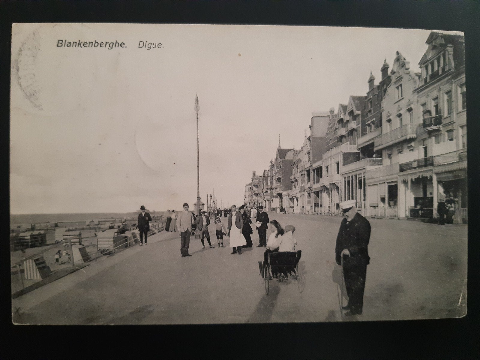 BLANKENBERGE la digue ZEEDIJK 1908, Verzamelen, Ophalen of Verzenden