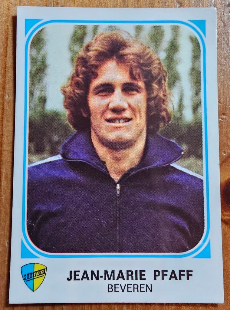 Panini Football 77 nr 99 Jean-Marie Pfaff Beveren ongebruikt, Ophalen of Verzenden, Zo goed als nieuw, Sticker
