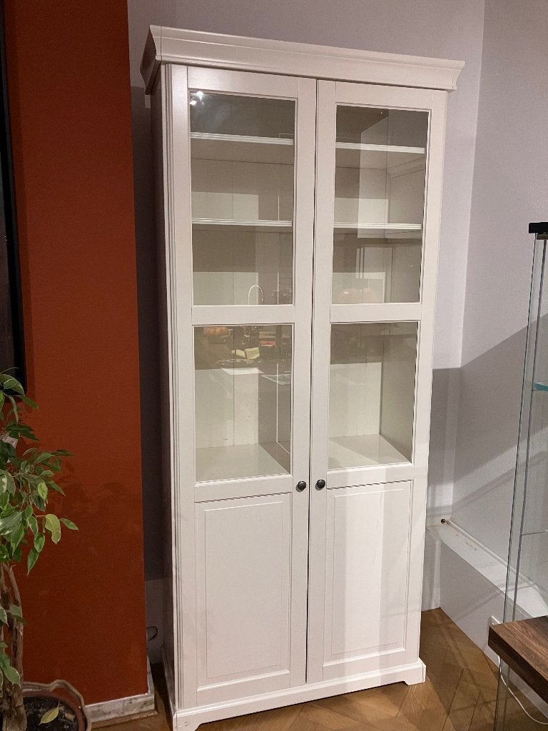 Vaisselier vitrée, Avec porte(s), 25 à 50 cm, Moins de 150 cm, Synthétique