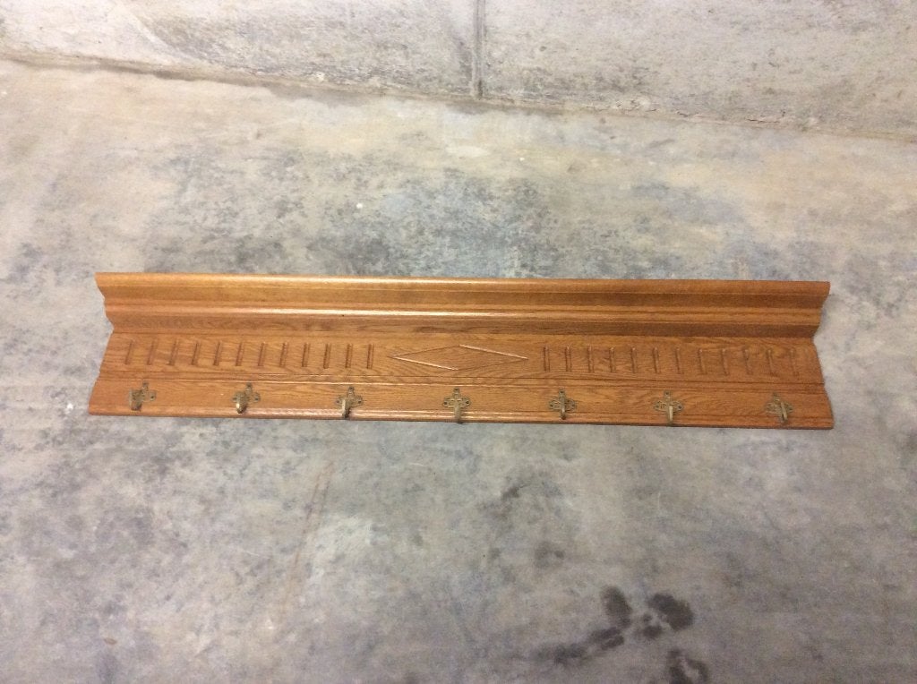 VINTAGE MOOIE  WANDKAPSTOK IN MASSIEF HOUT, Ophalen, Gebruikt, Hout, Wandkapstok