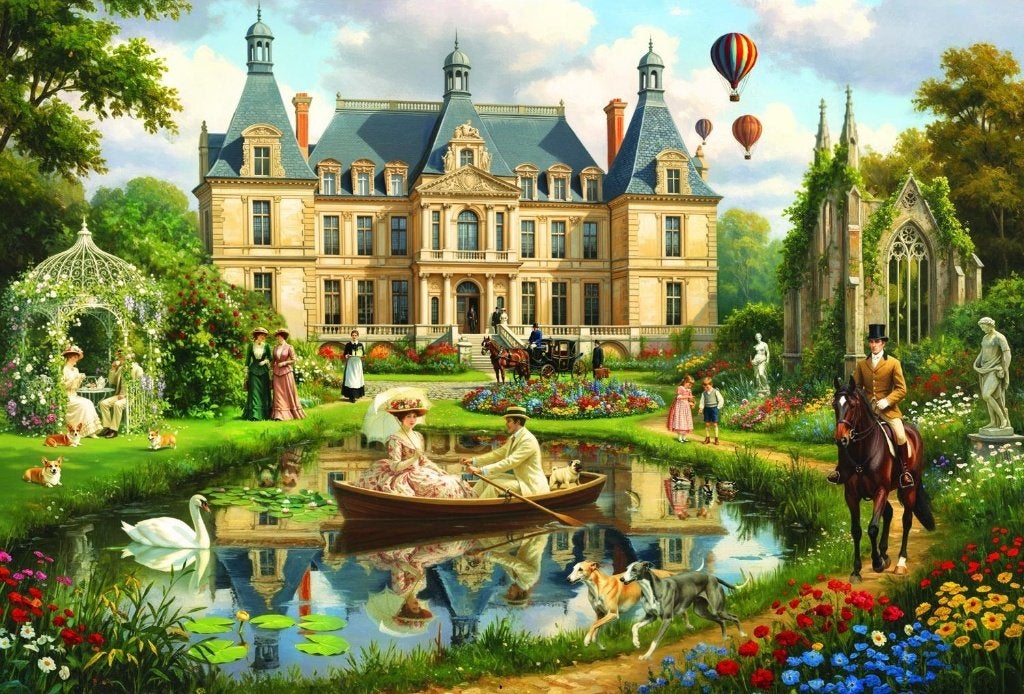 Puzzle 1.500 pièces "Palais sur l’eau", Enlèvement ou Envoi, 500 à 1500 pièces, Comme neuf, Puzzle