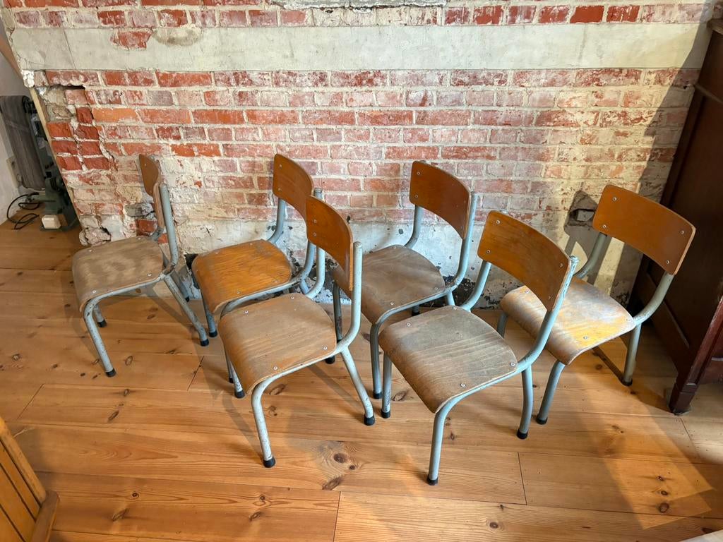 Schoolstoeltjes, Huis en Inrichting, Stoelen, Ophalen, Gebruikt