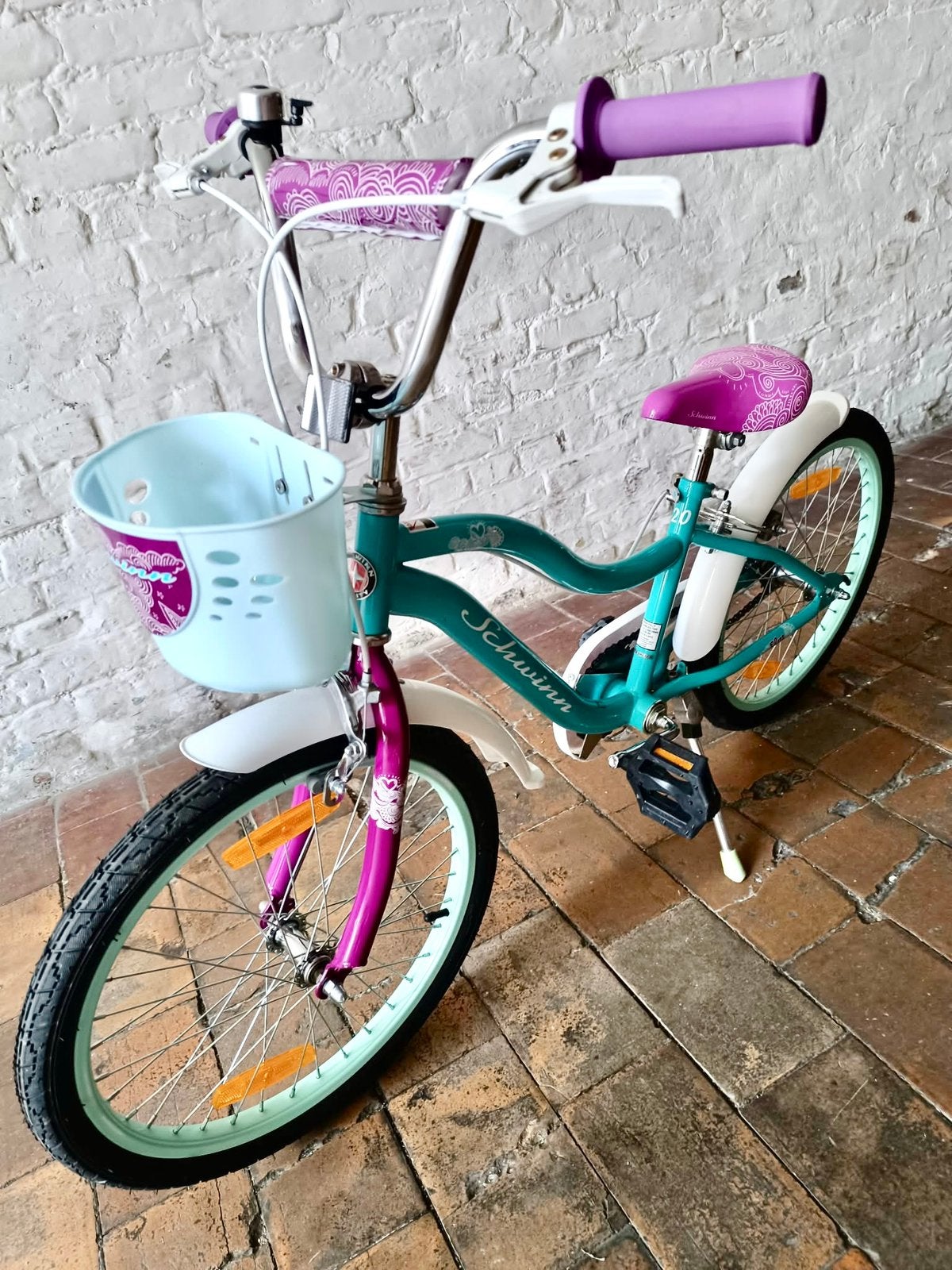 Vélo enfant Schwinn Elm 20 pouces, vert turquoise état neuf., Vélos & Vélomoteurs, Enlèvement, Neuf, Frein sur jante, 20 pouces