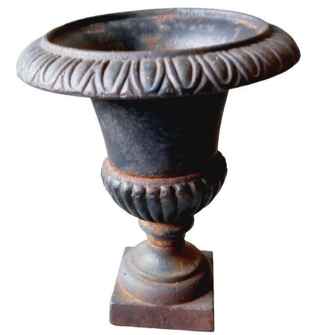 petit vase de jardin en fonte., Enlèvement