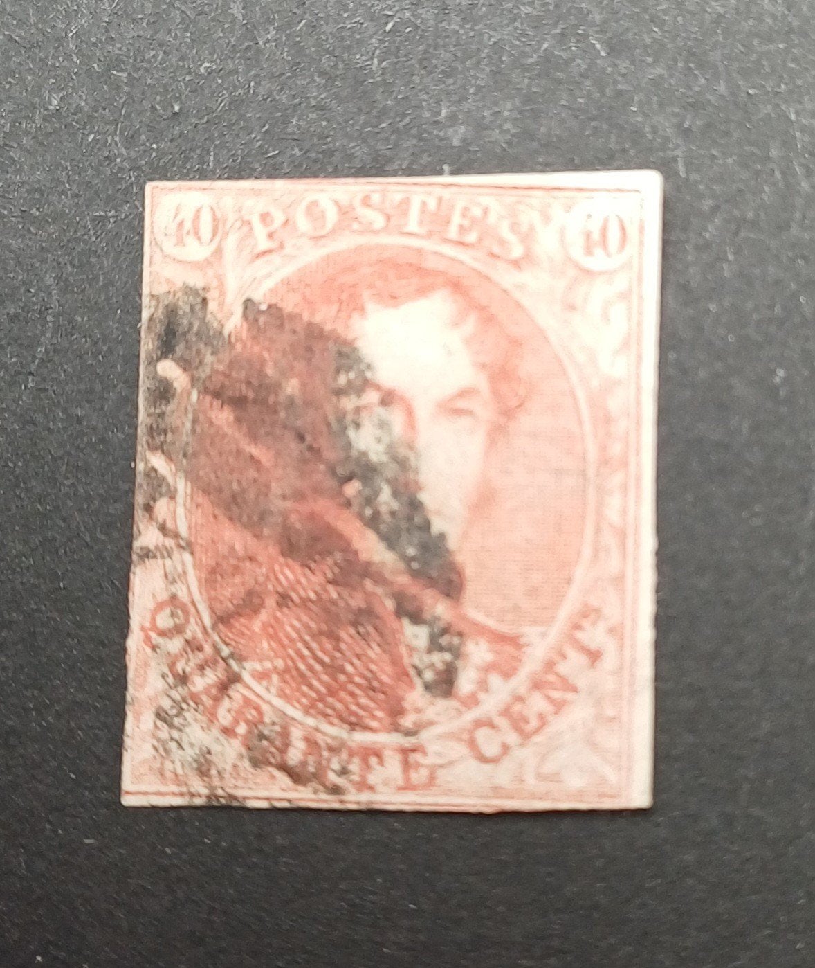 Nr 12Aa rozerood, Postzegels en Munten, Postzegels | Europa | België, Ophalen of Verzenden