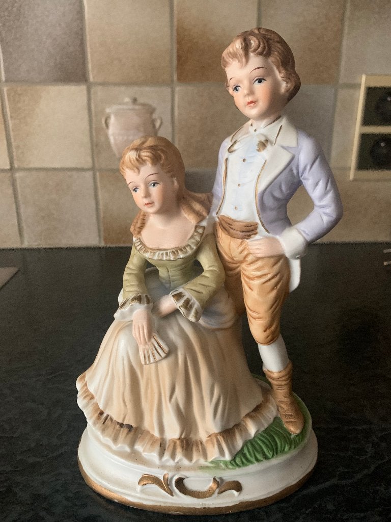 Beeldje met elegant koppel, Ophalen of Verzenden