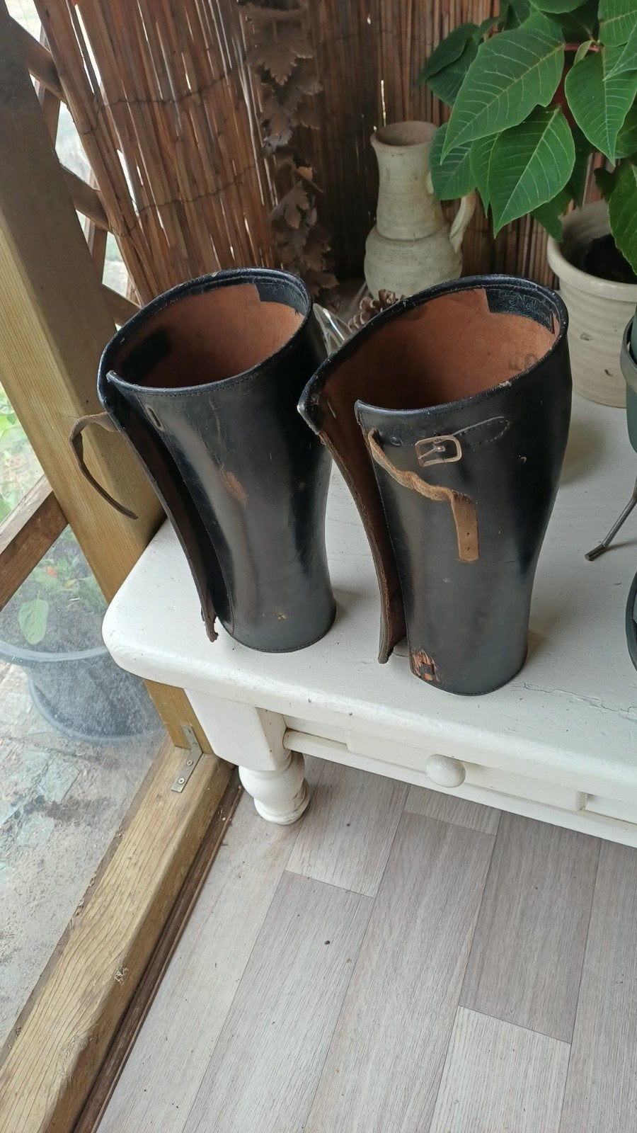 leder chaps, Ophalen, Gebruikt, Rijden, Anatomisch gevormd