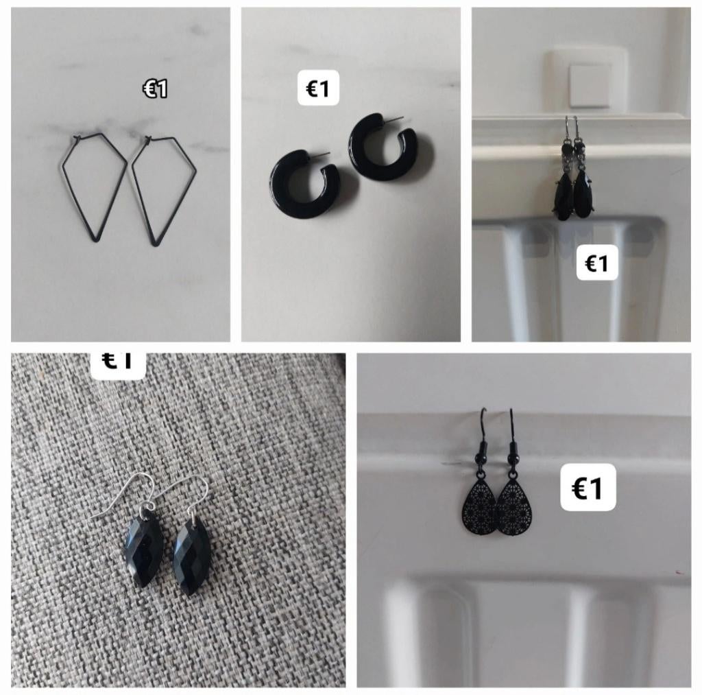 Partijtje oorbellen, Bijoux, Sacs & Beauté, Boucles d'oreilles, Neuf, Enlèvement ou Envoi, Autres matériaux, Pendantes