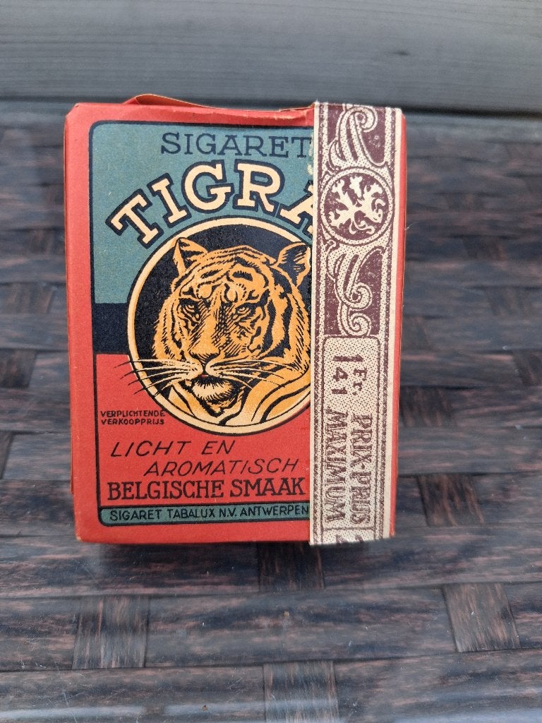 emballage  TIGRA TABALUX ANTWERPEN taksband 1,41FR, Enlèvement ou Envoi, Comme neuf, Panneau publicitaire