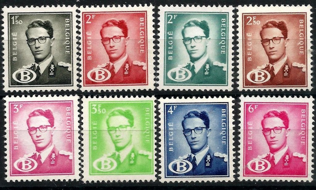 1954 Kon. Boudewijn met “B” in ovaal OBP S57/63**, Postzegels en Munten, Postzegels | Europa | België, Koninklijk huis, Orginele gom