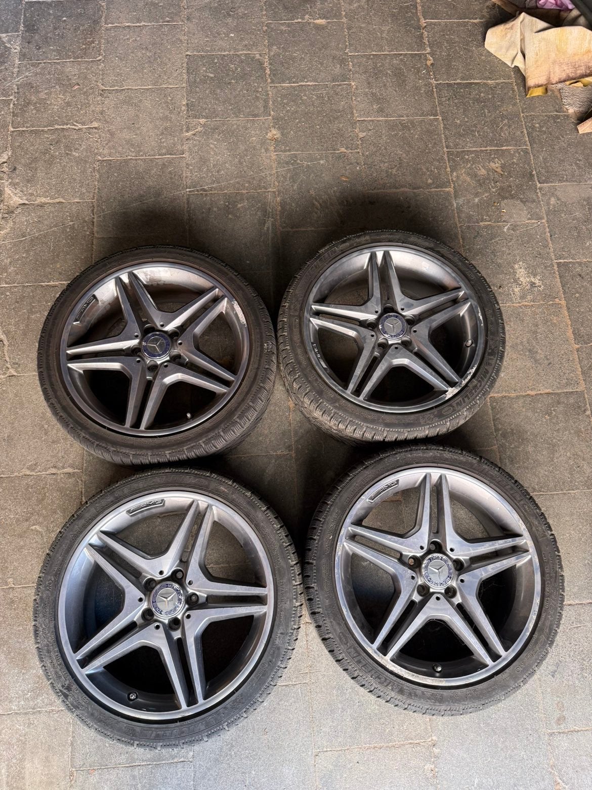 4 velgen+18" Mercedes Amg-band, Auto-onderdelen, Ophalen of Verzenden, Velg(en)