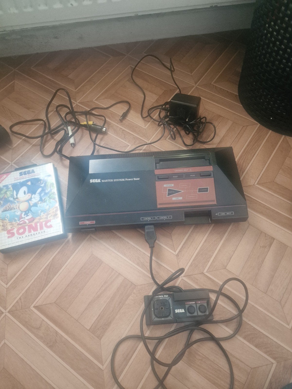 Sega Master System  1 avec Manette, Câbles, Sonic, Enlèvement ou Envoi