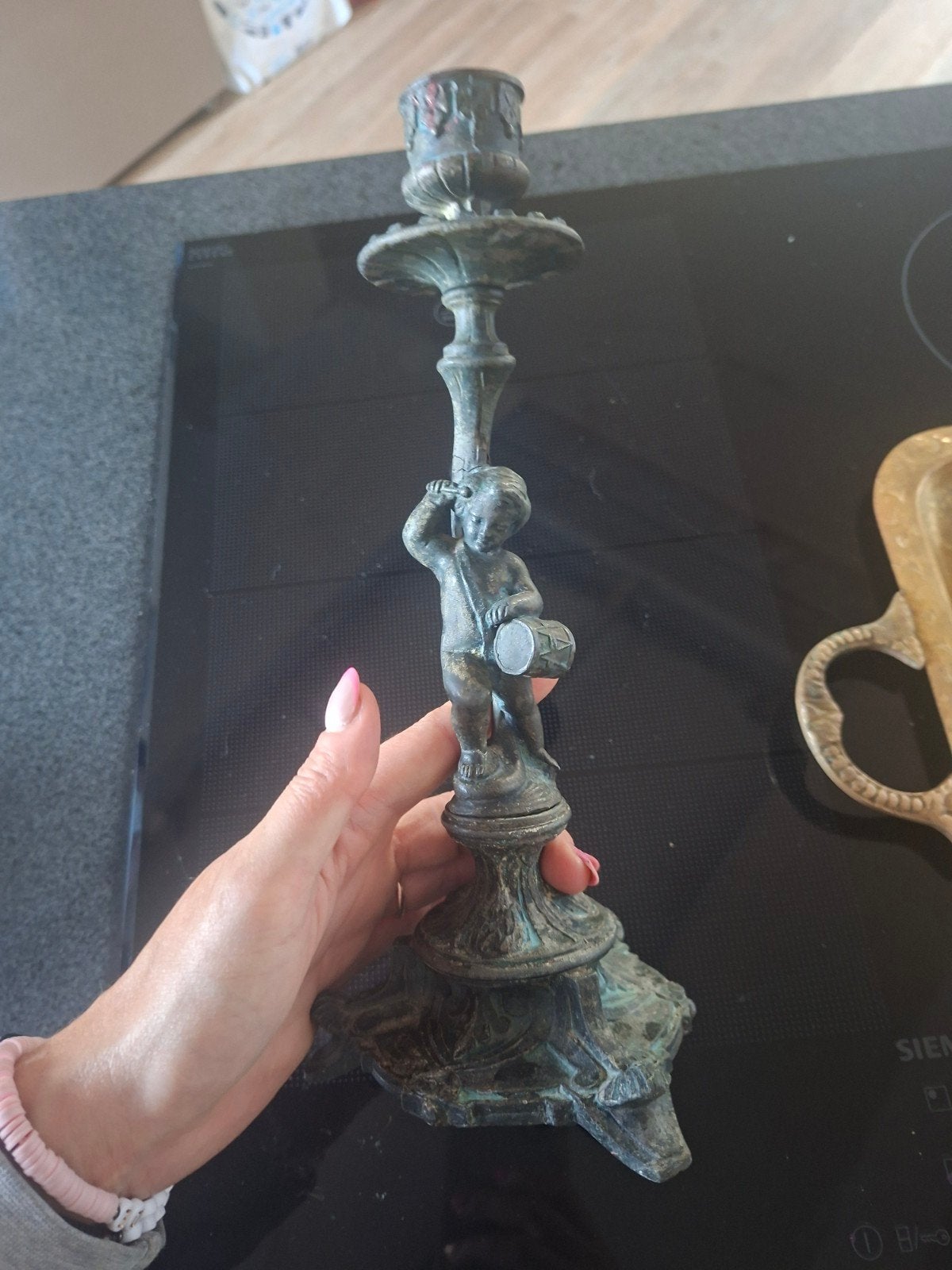 ancien bougeoir, Enlèvement ou Envoi, Cuivre ou Bronze