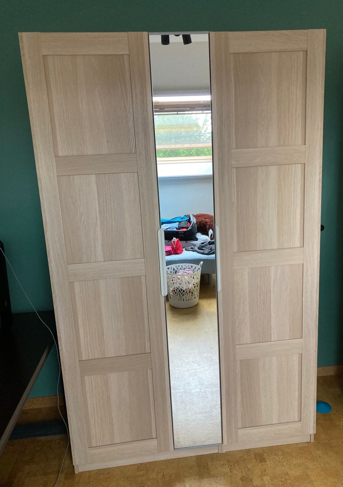 Armoire Ikea Pax en chêne émaillé 125x60x201cm, Enlèvement, Comme neuf, Armoire