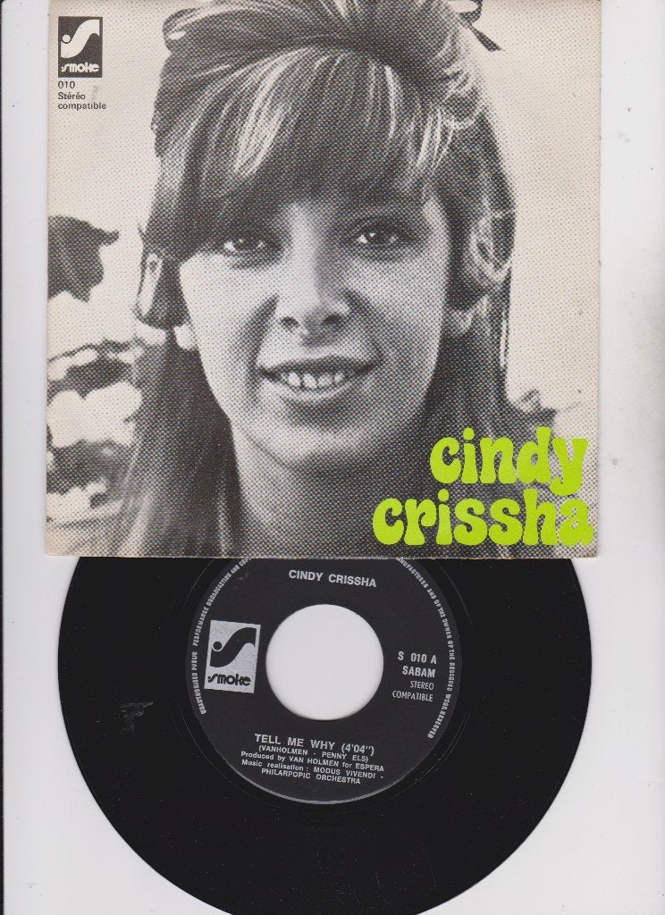 Belgian Mod psych Freakbeat  Cindy Crissha ‎– Tell Me Why, CD & DVD, Vinyles Singles, Enlèvement ou Envoi, Single, Comme neuf