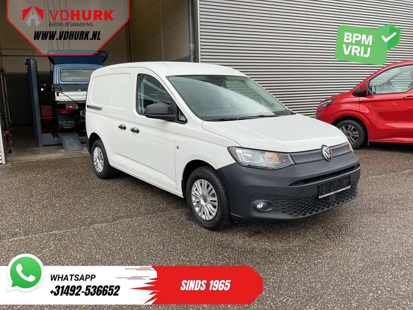 Volkswagen Caddy Cargo 2.0 TDI 100 pk Omvormer/ Sortimo/ Cru, Electronic Stability Program (ESP), Wit, Bedrijf, Te koop