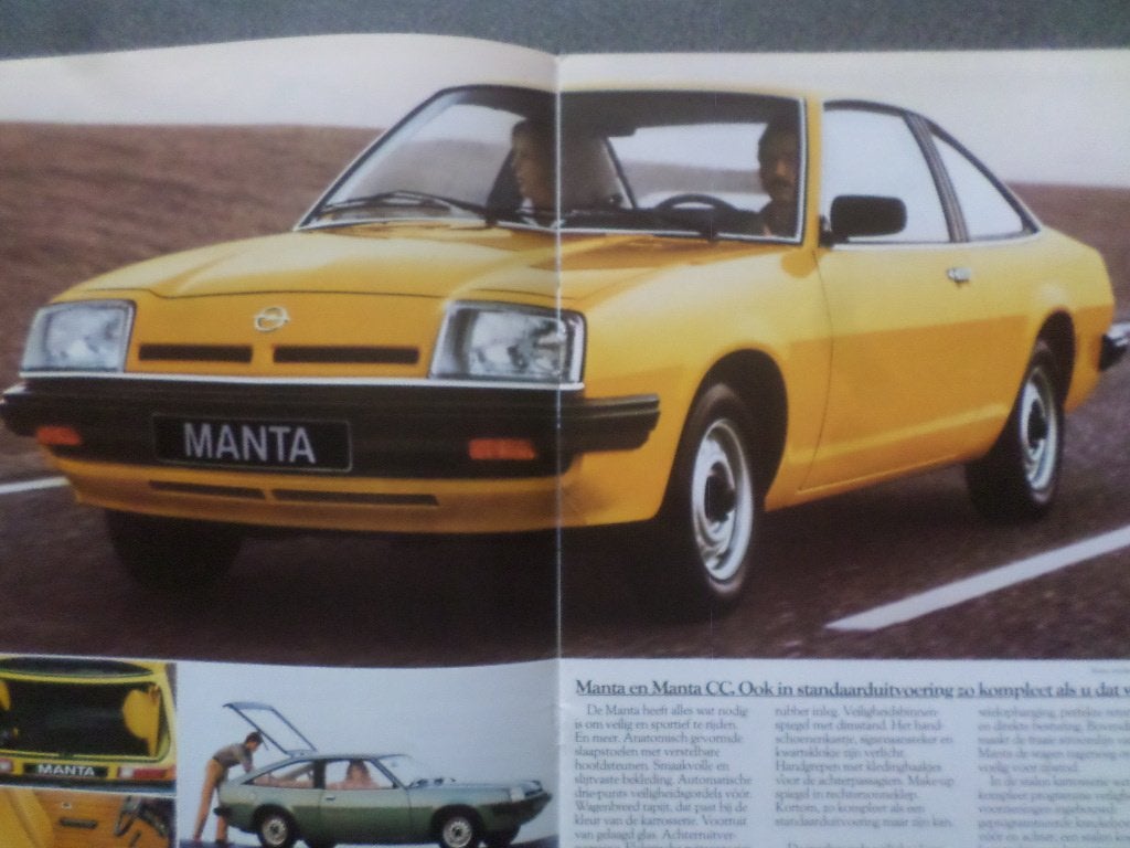 Brochure de l'Opel Manta, Enlèvement ou Envoi, Opel