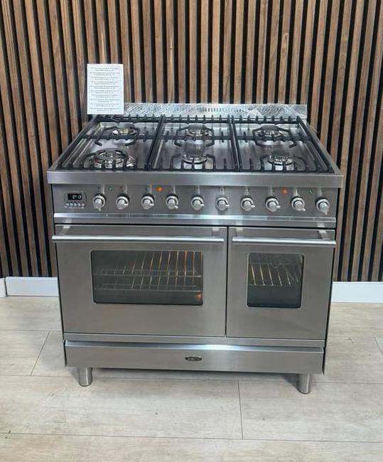 Luxe Rvs Boretti Fornuis 90 cm (Gratis bezorgen), Ophalen of Verzenden, Zo goed als nieuw, Boretti, Oven
