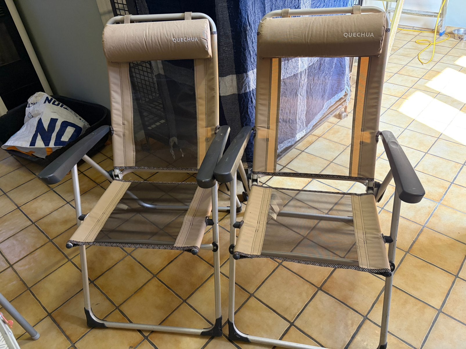 2 kampeerstoelen, Ophalen, Gebruikt