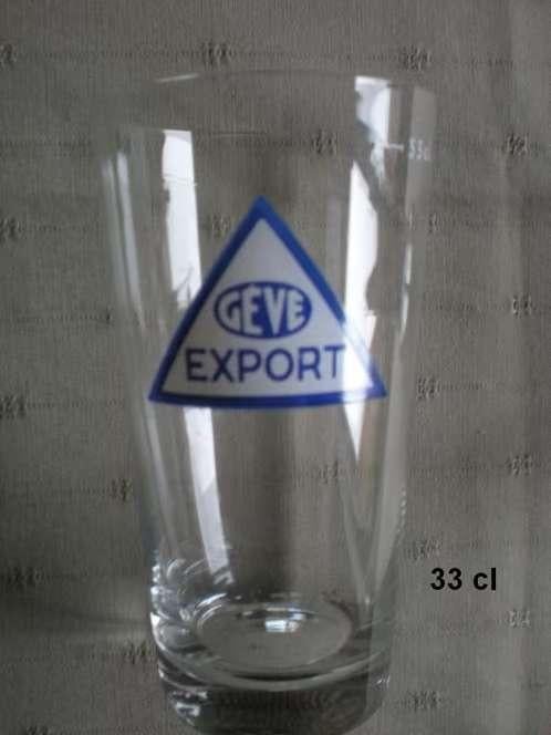 GEVE  export  33 cl, Collections, Marques de bière, Enlèvement ou Envoi, Comme neuf, Verre ou Verres