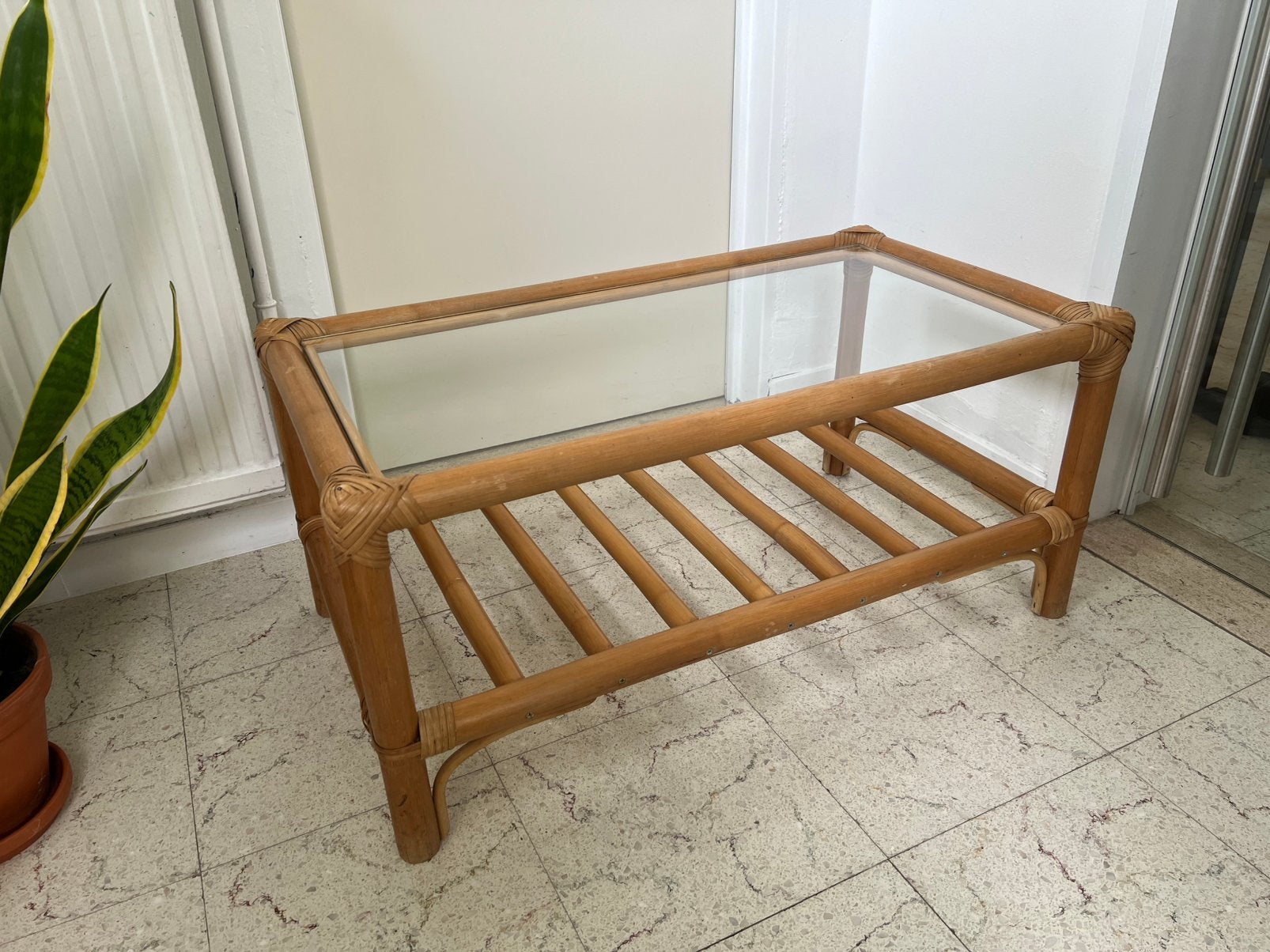 Rotan salontafel, Ophalen, Minder dan 50 cm, Gebruikt, 50 tot 100 cm