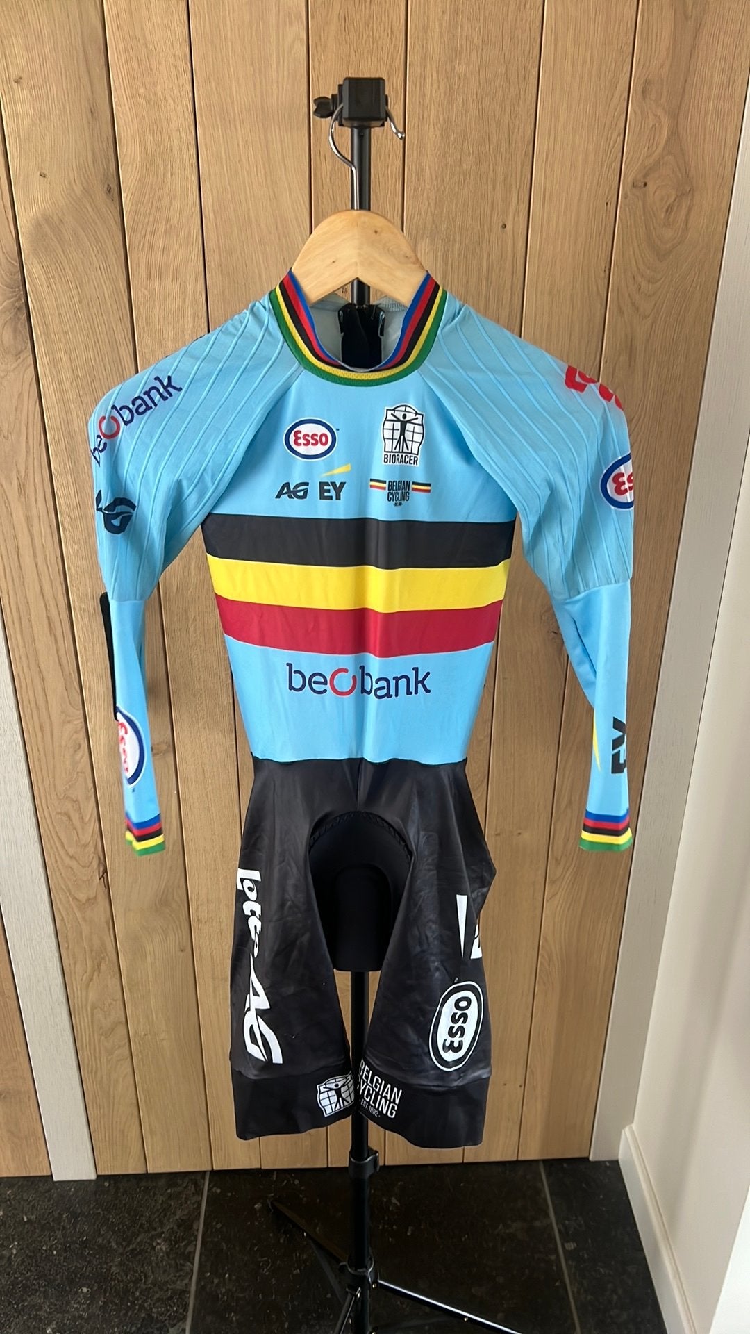 Combinaison cycliste belge signée Nicky Degrendele, Enlèvement ou Envoi, Comme neuf, M