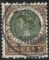 1 Postzegel Koningin Wilhelmina Nederlands-Indië 1908, Postzegels en Munten, Postzegels | Nederlands-Indië en Nieuw-Guinea, Ophalen of Verzenden