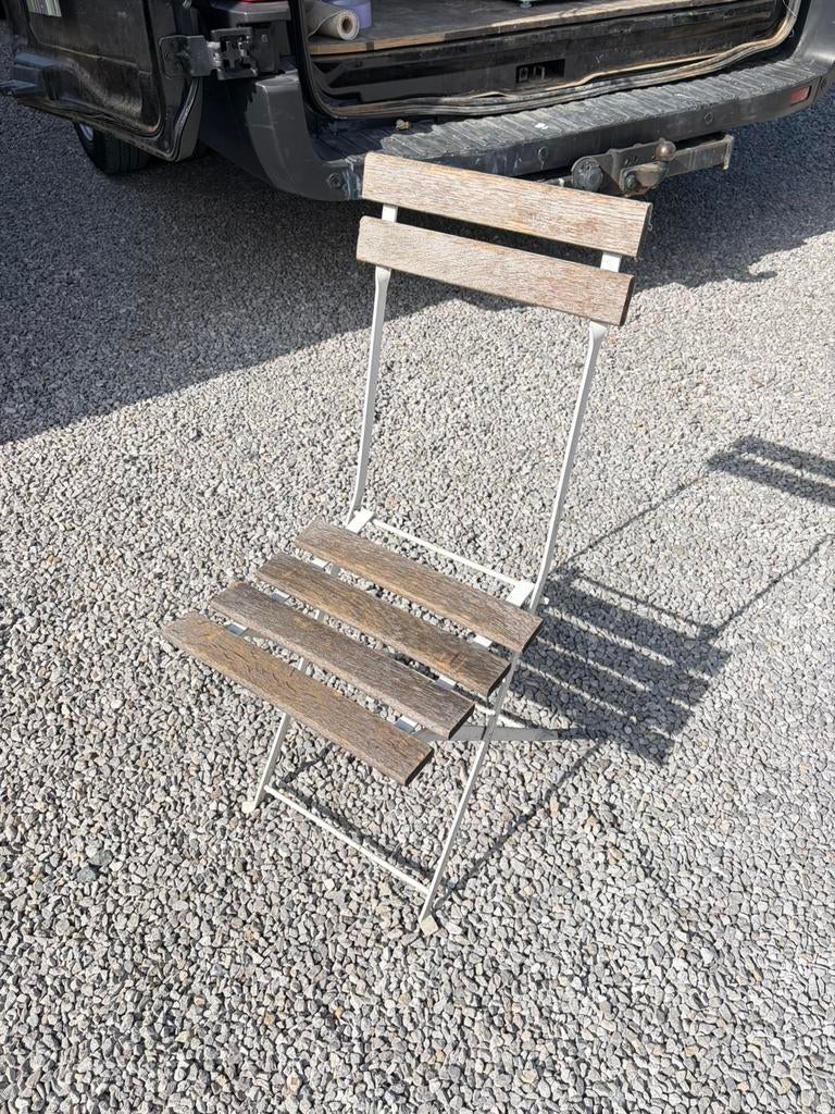 4 plooibare tuinstoelen, Ophalen, Zo goed als nieuw