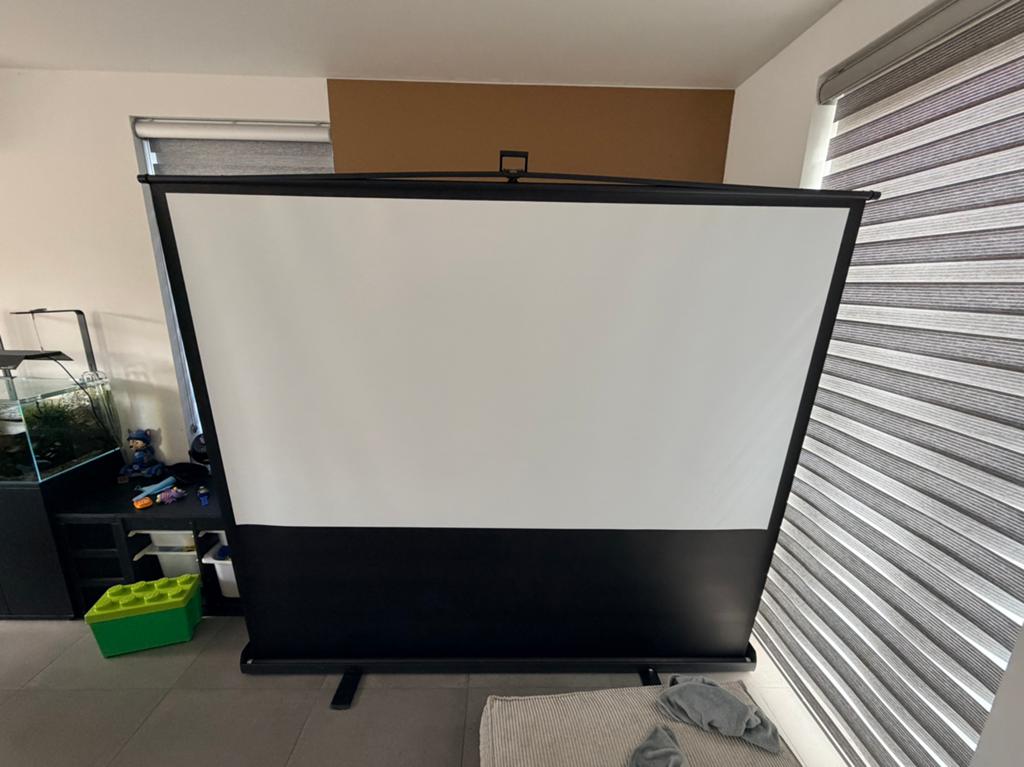 Projectiescherm 100 inch, draagbaar, Vloermodel (Top-vision), TV, Hi-fi & Vidéo, Écrans de projection, Enlèvement, Manuel, Comme neuf
