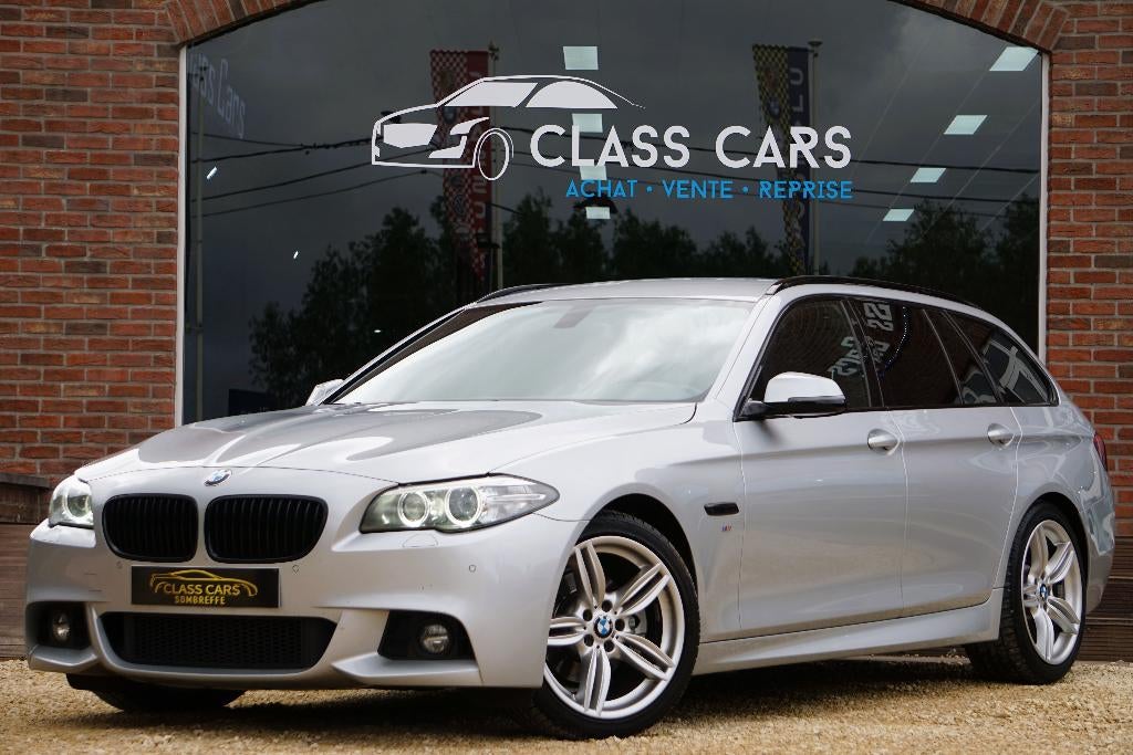 BMW 520 dA Touring PACK M Auto Bi-Xenon Navi-Pro Camera 6b, Cuir, Argent ou Gris, Euro 6, Entreprise