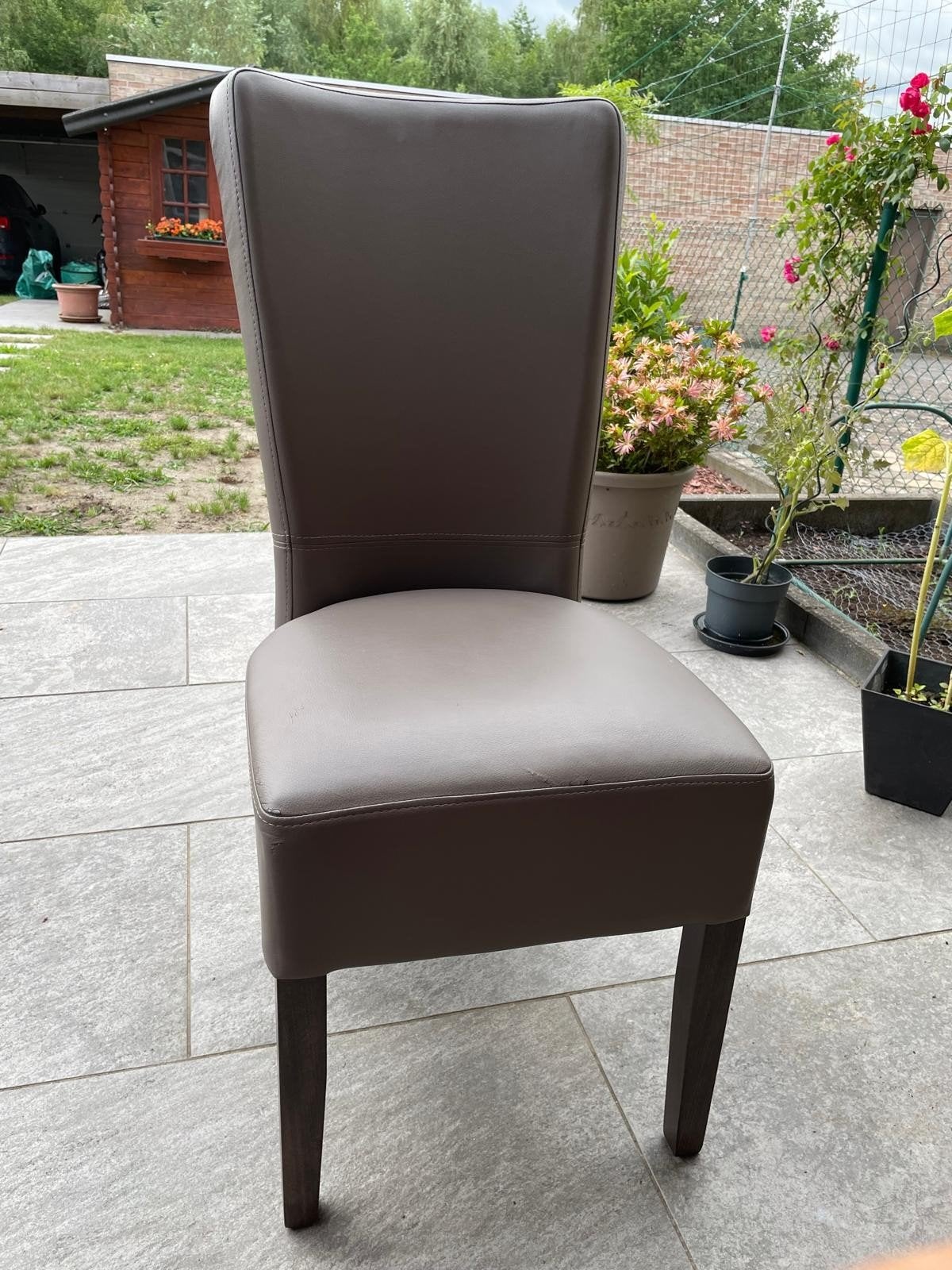 eetkamer stoelen, Huis en Inrichting, Ophalen, Bruin, Leer, Zo goed als nieuw