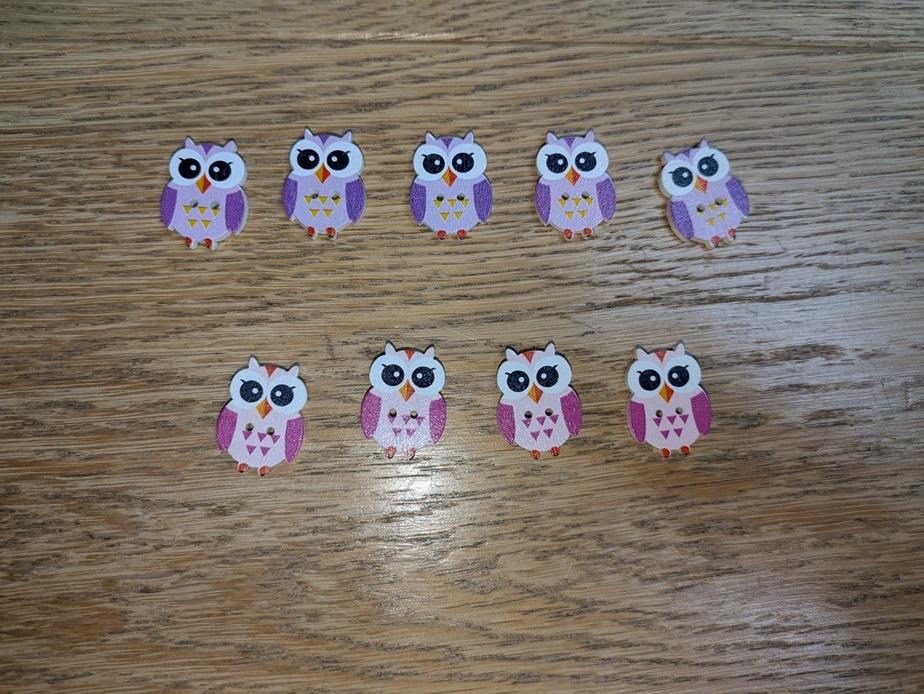 diff. enfant : boutons hiboux / chouettes, Enlèvement, Neuf
