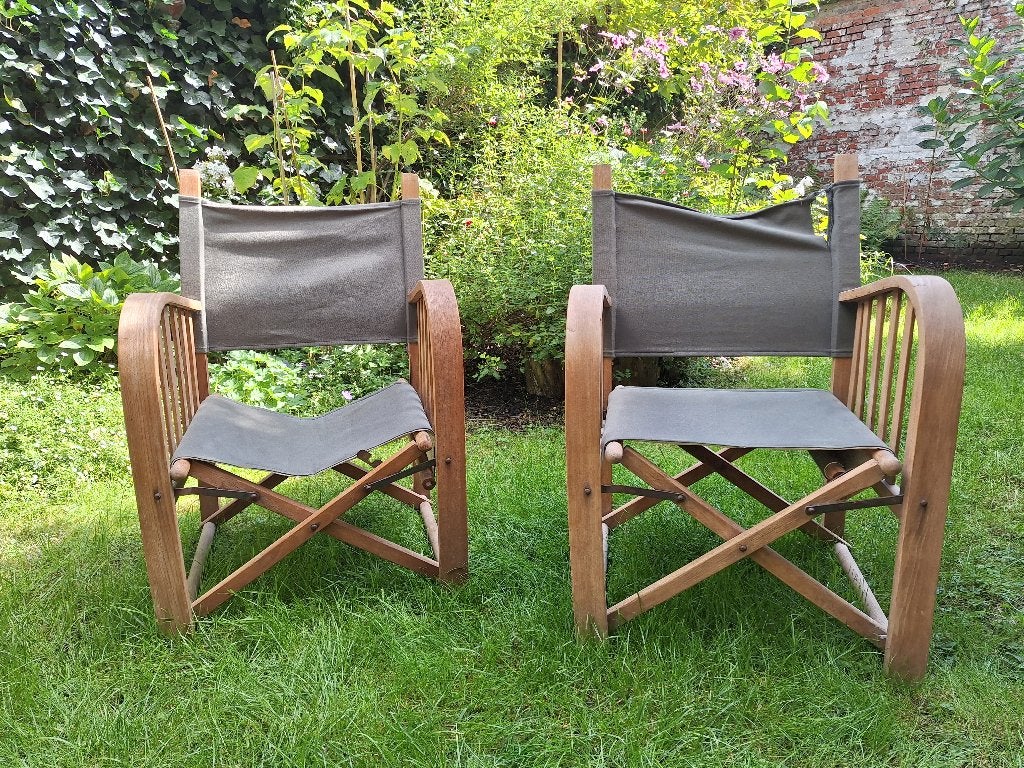Vintage teakhouten regisseursstoelen, Ophalen