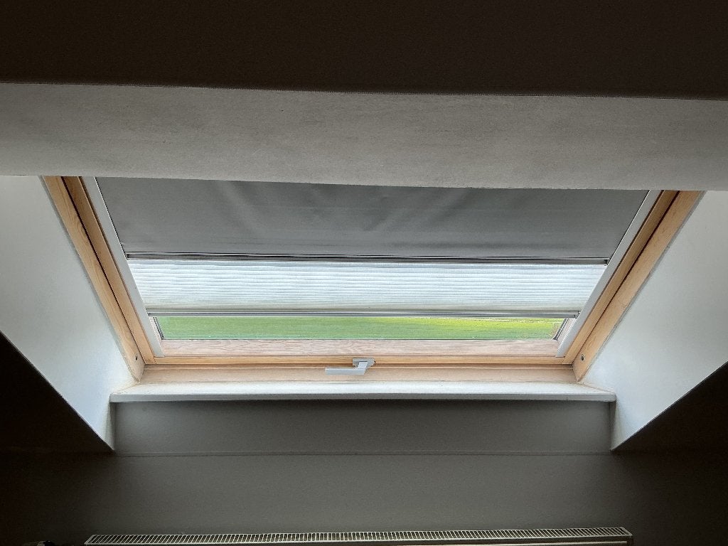 Stores Velux Duo, Bricolage & Construction, Fenêtres & Moustiquaires, Comme neuf, Autres types, Moins de 200 cm, 100 à 120 cm