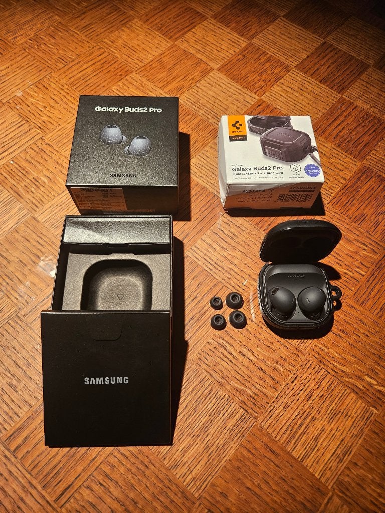 Samsungs Buds 2 pro + accessoires, Enlèvement ou Envoi, Utilisé, Intra-auriculaires (Earbuds), Détection de port