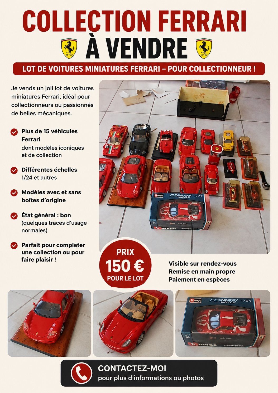 Ferrari oldtimer te koop, Ophalen
