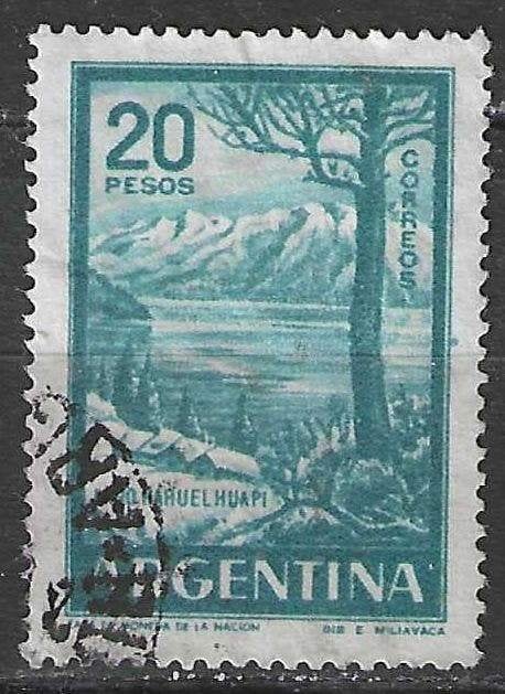 Argentine 1959/1962 - Yvert 606C - Lac Nahuel Huapi (ST), Envoi, Affranchi