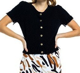 Caroline Biss zwart gilet, Verzenden, Zwart, Maat 42/44 (L), Nieuw
